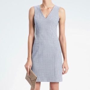 NWOT multicolored plaid sheath Banana Republic